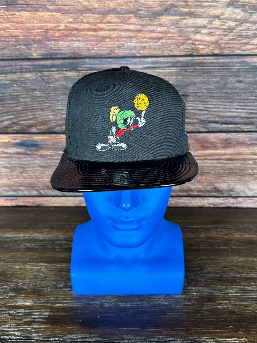 New Era Black Snapback Hat with Marvin the Martian Basketball Graphic